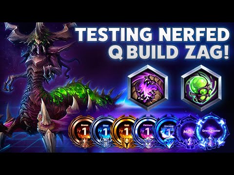Zagara Maw - TESTING NERFED Q BUILD ZAG! - B2GM Season 6(Grandmaster)