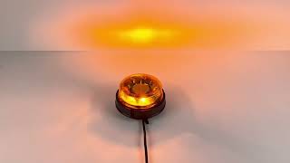 LED maják, 12-24V, 16x1W oranžový, magnet, ECE R65 