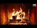 🔥 Christmas Fireplace Burning & Crackling 🎄 4K Yule Log Christmas Fireplace Ambience