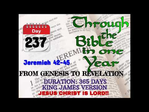 Day 237 Read the Bible in 365 Days 2022.