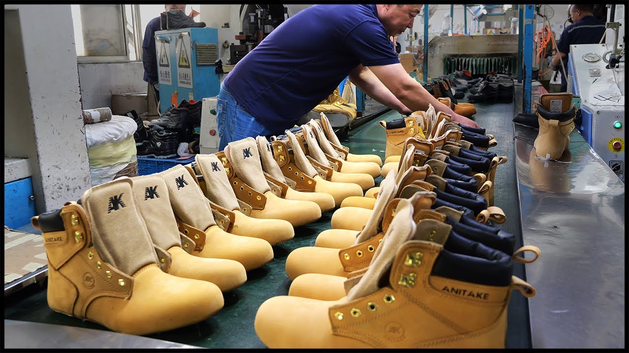 Safety Shoes Mass Manufacturing Process！Impressive Large  Factory!