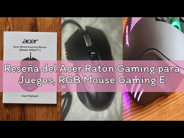 Vídeo relacionado con Acer Ratón Gaming para Juegos, RGB Mouse Gaming Ergonómico 12800 dpi
