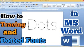 How  to download dotted font and tracing in ms word 2010 | defferant fonts use in ms word in urdu