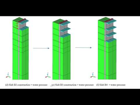ATENA modelling of D-wall construction process and water pressure load