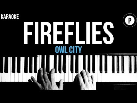 Owl City - Fireflies Karaoke Slower Acoustic Piano Instrumental Cover Lyrics