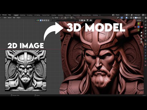 Generate 3D Elements from Image in Blender!