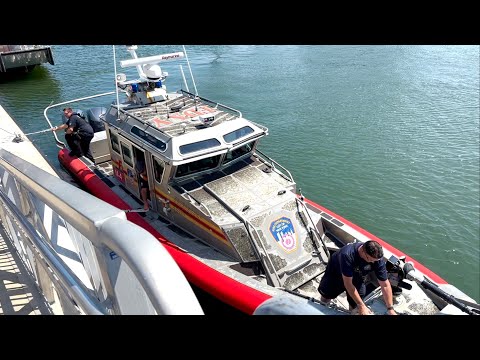 FDNY Marine Battalion 2 & Safety Battalion 1 Respond for Person in the East River