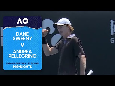 Dane Sweeny v Andrea Pellegrino Highlights | Australian Open 2026 Qualifying First Round