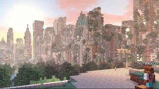 【マイクラ】建築再開！ 緑化と風化で崩壊した都市を作ってみた！【くつろぎ鯖】