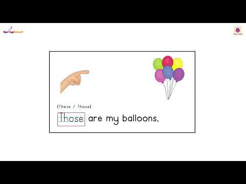 ‘These’ and ‘Those’ - 2 | Springboard SR KG Words & Sentences Part - 2 | Periwinkle