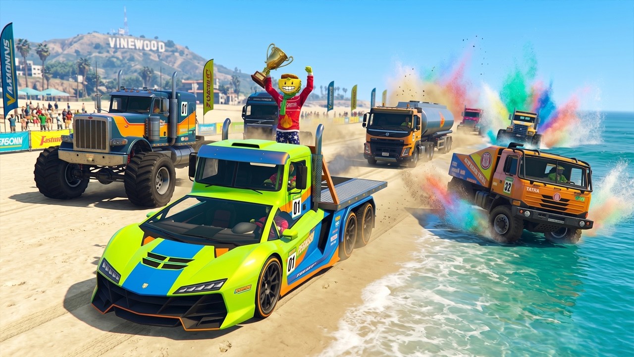 La MEJOR CARRERA de CAMIONES en GTA 5 Online
