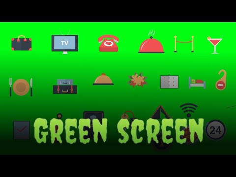 Accommodation Icon Animation Green Screen | Perfect for Infographics and Animation