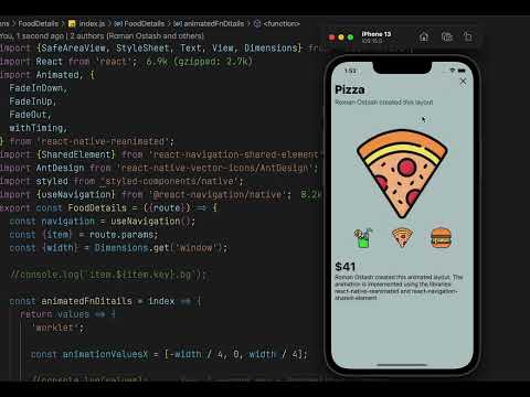 React-Native Animated Layout using SharedElement and Reanimated 2