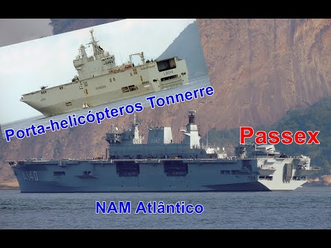 PHM Atlântico rumo a Passex com Porta-helicópteros francês Tonnerre