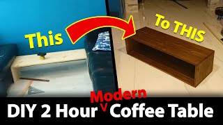 How to Quickly Build Modern Coffee Table } Rove Concepts-Like Couch Furniture | DIY Woodworking