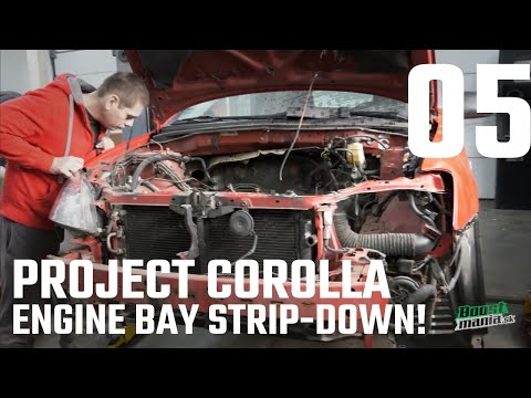 Toyota Corolla TS #5 - Stripping the whole engine bay! - Boostmania International