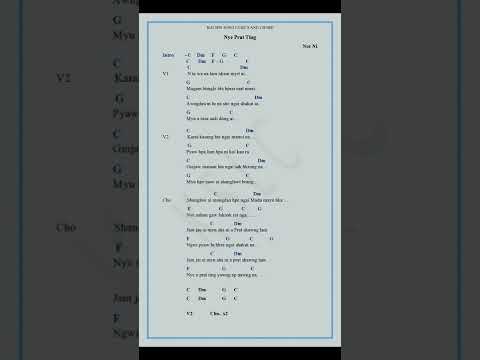 Nye Prat Ting. Kachin Song Lyrics & Chords. Nor Ni. Jinghpaw Mahkawn