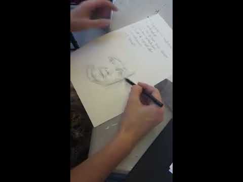 Demonstratie portret tekenen door Jofke