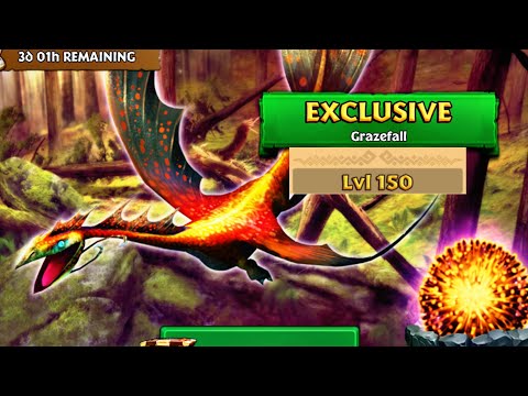 GRAZEFALL Max Level 150 Titan Mode - Exclusive Sliquifier - Dragons:Rise of Berk