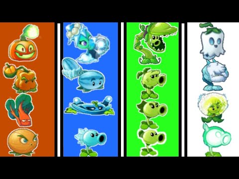 Team Blue Vs Team Orange Vs Team White Vs Team Green PvZ 2 Part 2