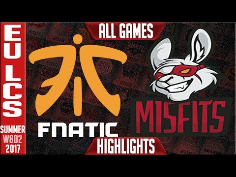 Fnatic vs Misfits Highlights ALL GAMES Week 8 EU LCS Summer 2017 FNC vs MF