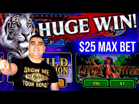 HUGE WIN On High Limit WILD THING Slot Machine | Live Slot Play At Casino - YouTube