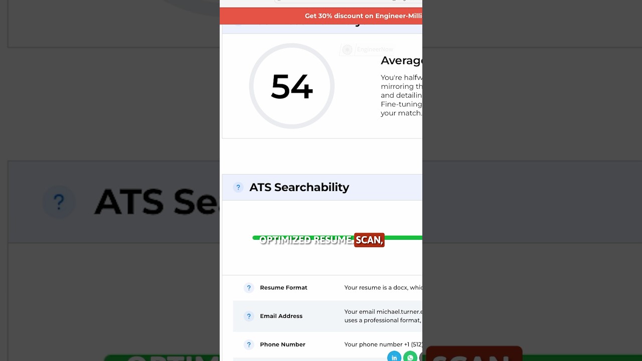 Resume builder and scanner, cover letter #engineernow #engineering #engineer