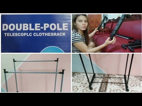 UNBOXING AND INSTALLING DOUBLE POLE Telescoplc clothesrack