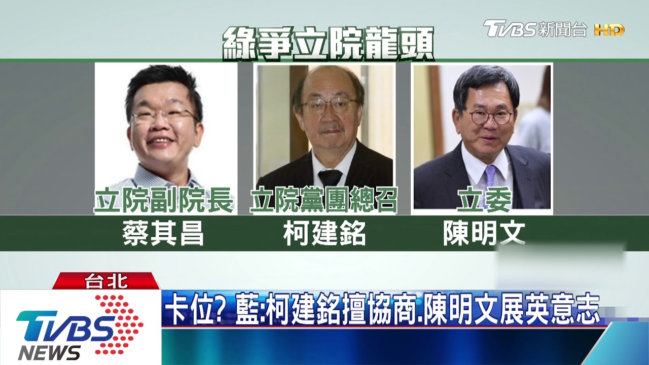 蘇嘉全棄不分區 綠立院龍頭戰提前開打