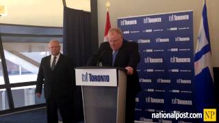 Rob Ford reacts to death of Jim Flaherty
