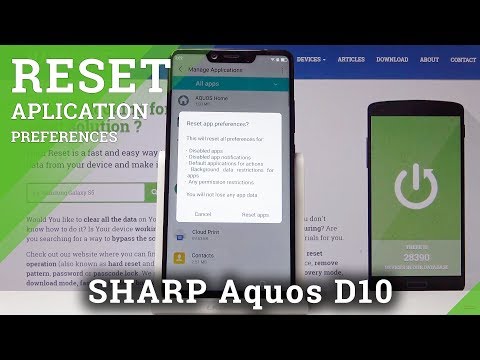 How to Reset App Preferences in Sharp D10 - Restore Origin App Settings