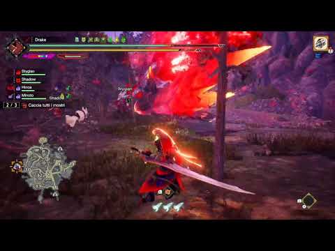 MHRS - Countering and Slaying Risen Crimson Glow Valstrax Spinning Attack with Long Sword