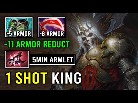 WTF 5Min Armlet Instant 1 Shot Wraith King Brutal Hit Like a Truck 7.33d Dota 2