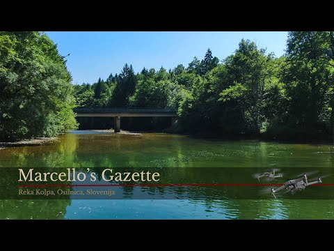 Flight over river Kolpa near Osilnica