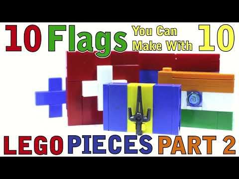 10 Flags you can make with 10 Lego Pieces Part 2