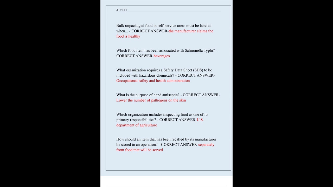 WALMART FOOD SAFETY EXAM NEWEST 2025 ACTUAL EXAM COMPLETE 100 QUESTIONS AND CORRECT DETAILED ANSWERS