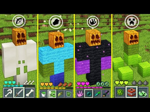 Minecraft TOTEM ZOMBIE ENDERMAN CREEPER GOLEM SCHELETRO BATTAGLIA