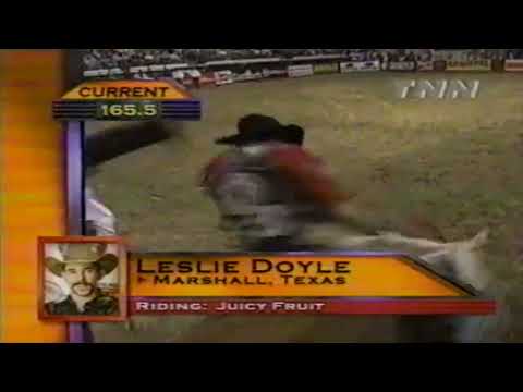 Leslie Doyle buckoff & profile - 00 PBR Cleveland