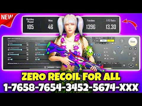 🔥Bgmi sensitivity settings 2025 🥵 | Bgmi best sensitivity settings 😱| Zero recoil sensitivity bgmi.