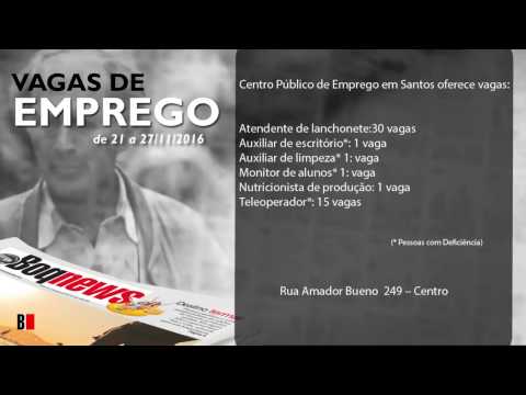 Vagas de Emprego de 21 a 27 de novembro