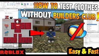 How to TEST CLOTHES without Builders club / group [EASY] !! Roblox Tutorial