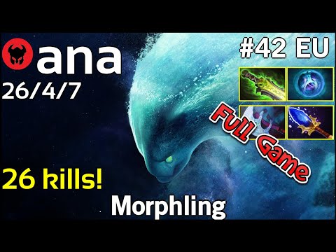 26 kills! ana [OG] plays Morphling!!! Dota 2 Full Game7.22
