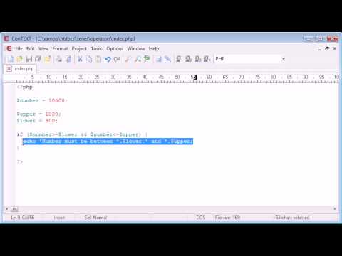Beginner PHP Tutorial 23 Logical Operators
