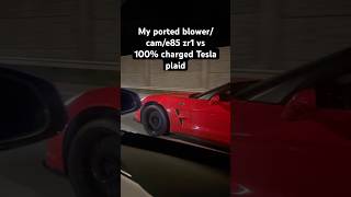 My c6 zr1 vs a Tesla plaid! #zr1 #tesla #rollracing #subscribe #racing