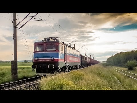 Tren cu 40 vag busteni intra in Suceava Vest si merge la Schweighofer la prelucrat - 09.06.2020