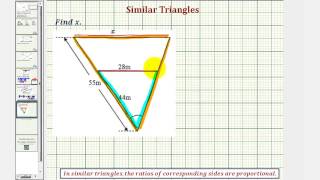 Ex 2: Find the Length of a Side of a Triangle Using Similar Triangles (Overlapping)