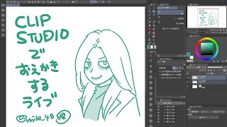 クリスタでおえかきするまいるさん（※ 声はありません）