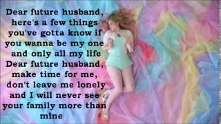 Meghan Trainor Lyrics Dear Future Husband