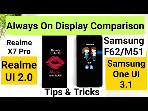Realme ui 2.0 vs Samsung one ui 3.1 Always on display comparison