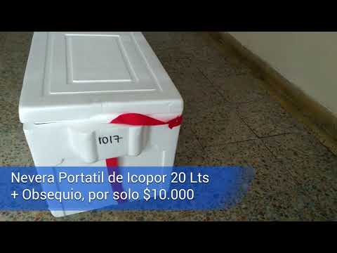 Nevera Portatil De Icopor 20 Lt + Gel Refrigerante